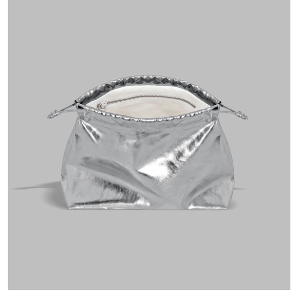 MORGAN FAUX LEATHER SMALL POUCH - SILVER - Picture 2 of 6